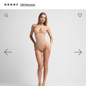 NWOT SKIMS Seamless Sculpt High Waisted Thong Neutral Seamless Garment SZ Medium